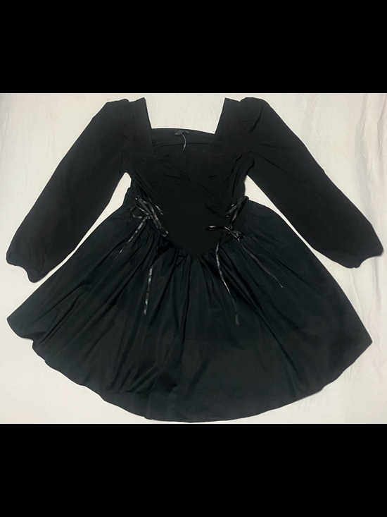 torrid Dresses & Skirts - Torrid Nightfall Puff Sleeve Basque Waist Dress Black Size 10 Goth Cottagecore